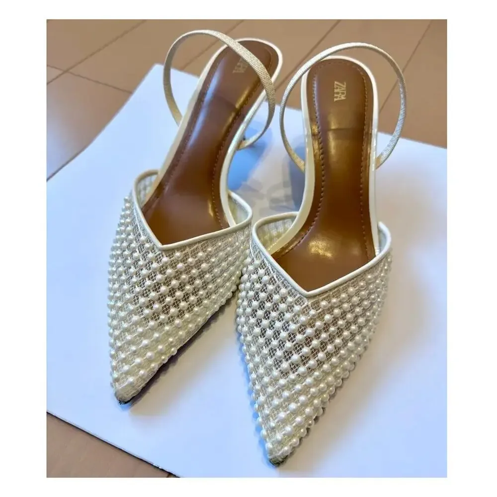 ZARA Blogger Fave!!! Embellished Slingbacks NWT US 7.5